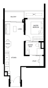 lentor-hills-residences-floor-plan-1-plus-study-(1+1)a-singapore