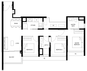 lentor-hills-residences-floor-plan-3-bedroom-(3)b-singapore