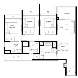 lentor-hills-residences-floor-plan-3-bedroom-(3)d-singapore