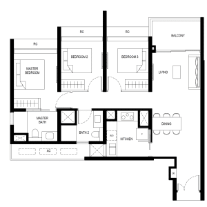 lentor-hills-residences-floor-plan-3-bedroom-(3)d-singapore