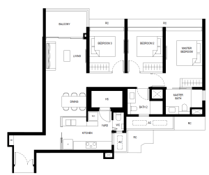 lentor-hills-residences-floor-plan-3-bedroom-yard-(3y)f-singapore