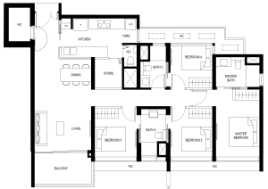 lentor-hills-residences-floor-plan-4-bedroom-(4)b-singapore